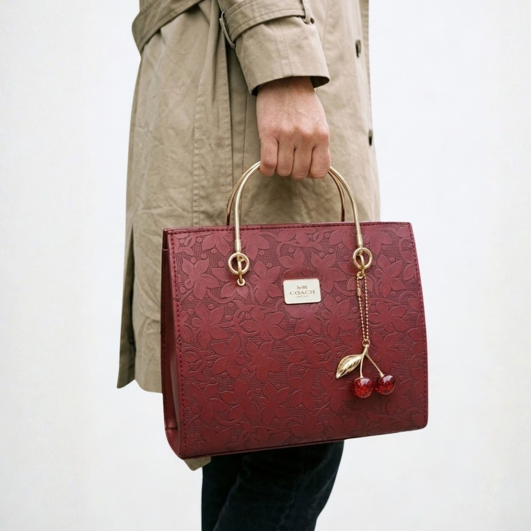 Royal Cherry Luxe Tote Bag