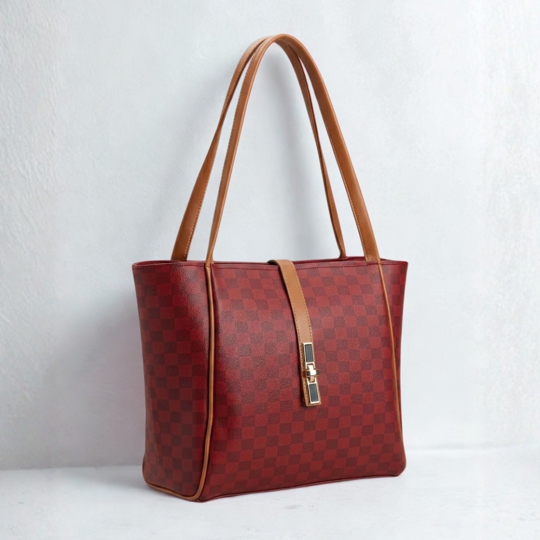 Bella Check Tote Bag