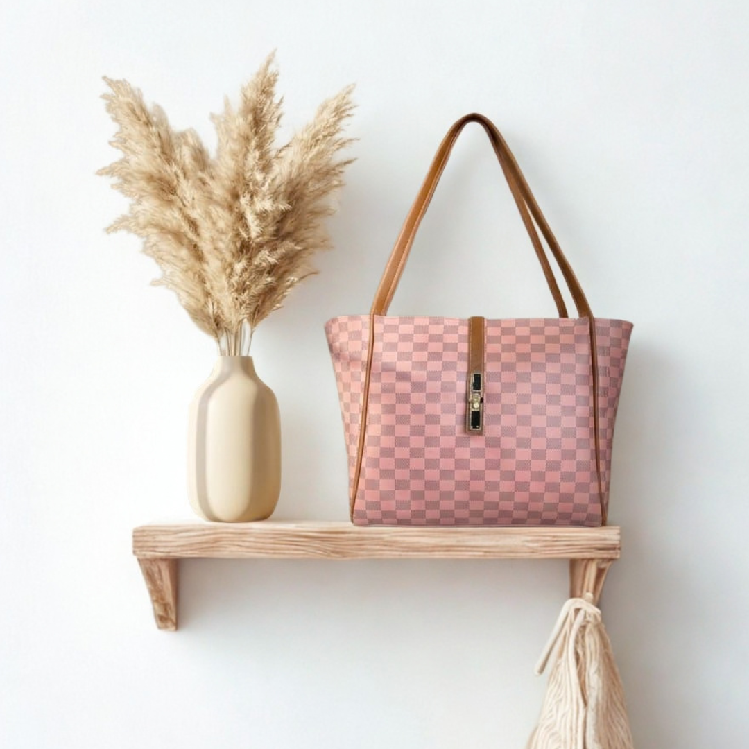 Bella Check Tote Bag