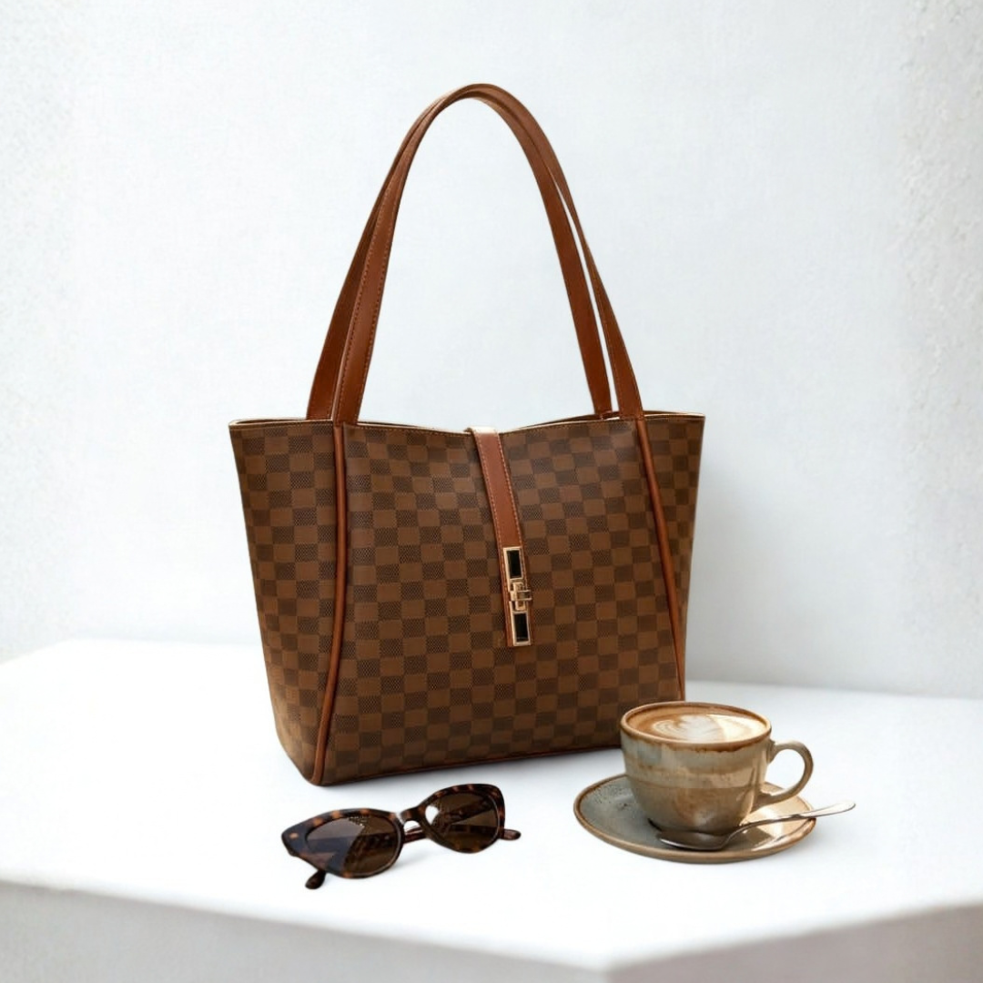 Bella Check Tote Bag